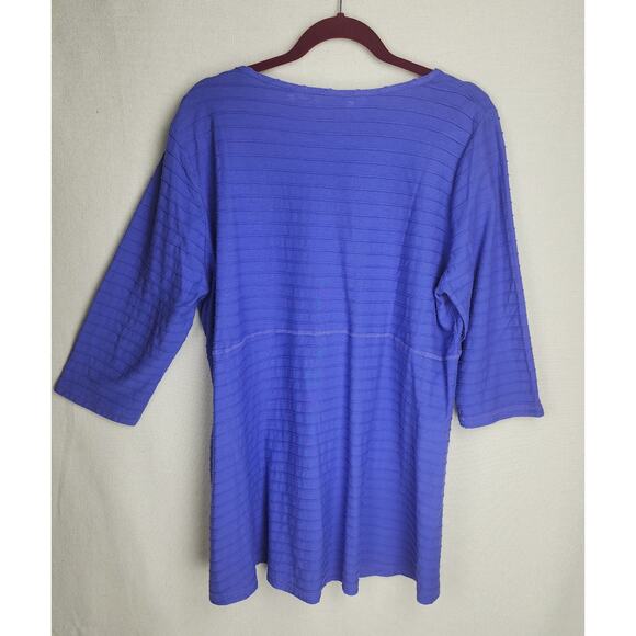 Soft surroundings Tunic Top Womens XL 100% cotton Ribbed comfortable cozycore - Picture 3 of 9